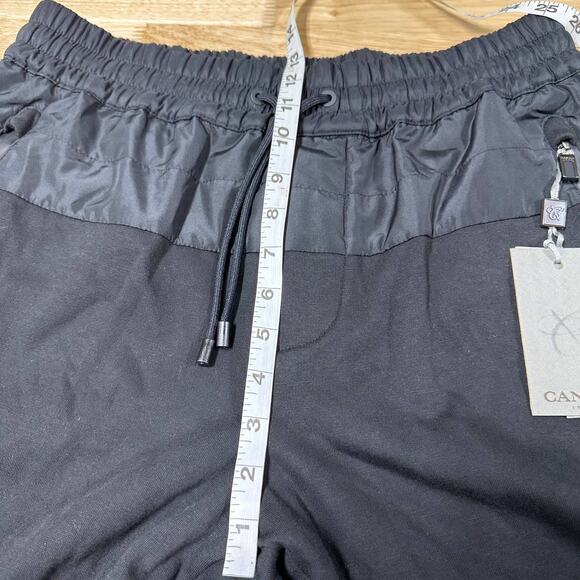 Canali NWT Black Edition Tech Jogger Pants Black Size 34 Zip Pockets 100% Cotton - Picture 9 of 10